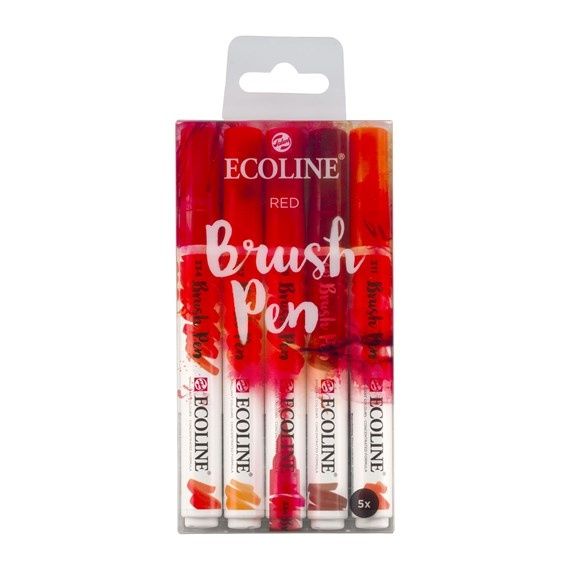 Le Libr'air - Coffret Brush Pen Rouge Ecoline - Talens - Tunisie