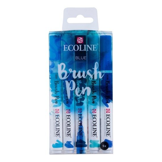 Le Libr'air - Coffret Brush Pen Bleu Ecoline - Talens - Tunisie