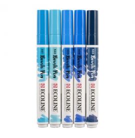 Le Libr'air - Coffret Brush Pen Bleu Ecoline - Talens - Tunisie