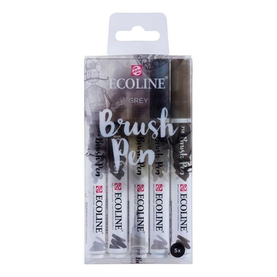 Le Libr'air - Coffret Brush Pen Gris Ecoline - Talens - Tunisie