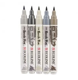 Le Libr'air - Coffret Brush Pen Gris Ecoline - Talens - Tunisie