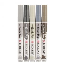 Le Libr'air - Coffret Brush Pen Gris Ecoline - Talens - Tunisie