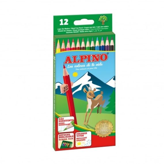 Crayons de couleur boite de 12 – Alpino 654