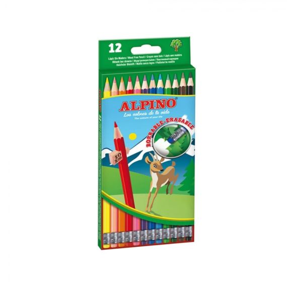 Etui 12 crayons de couleur effaçables