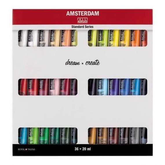Set d'acryliques série Standard 36 x 20 ml - Amsterdam