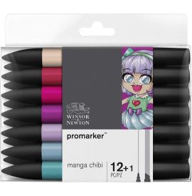 Le Libr'air - Promarker Set de 12+1Pc MANGA CHIBI - Winsor&Newton - Tunisie