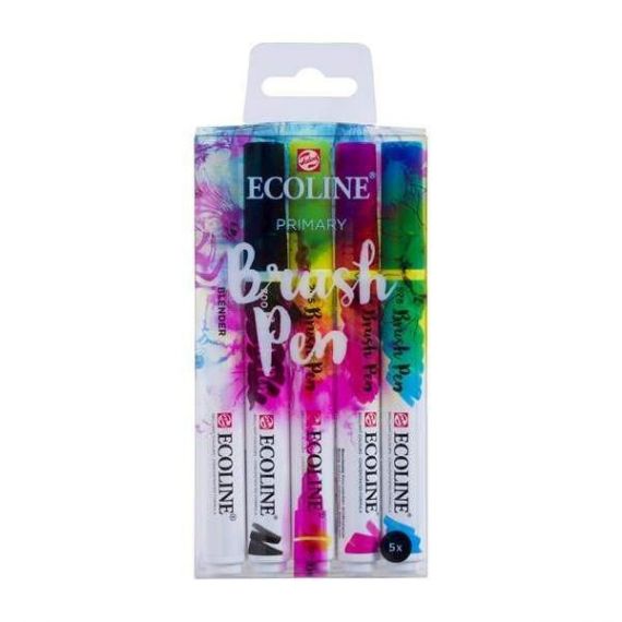 Le Libr'air - Coffret Brush Pen Couleurs Primaires Ecoline - Talens - Tunisie