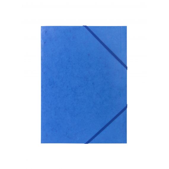 Pochette 3 rabats carton bleue