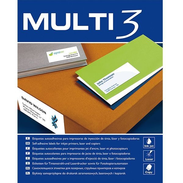 Étiquettes adresses autocollantes imprimante - 70 x 42,3 mm - 21 étiquettes  par feuille