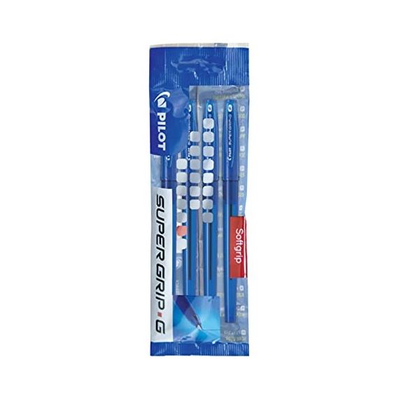 Le Libr'air - Set De 4 Stylos Bille Supergrip G Bleu - Pilot - Tunisie