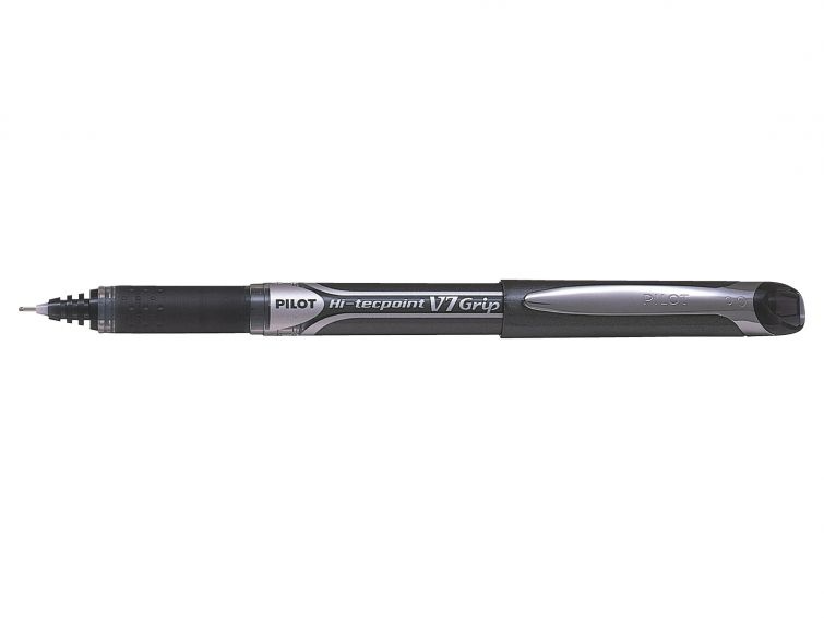 PILOT V5 Stylo roller grip pointe aiguille Noir