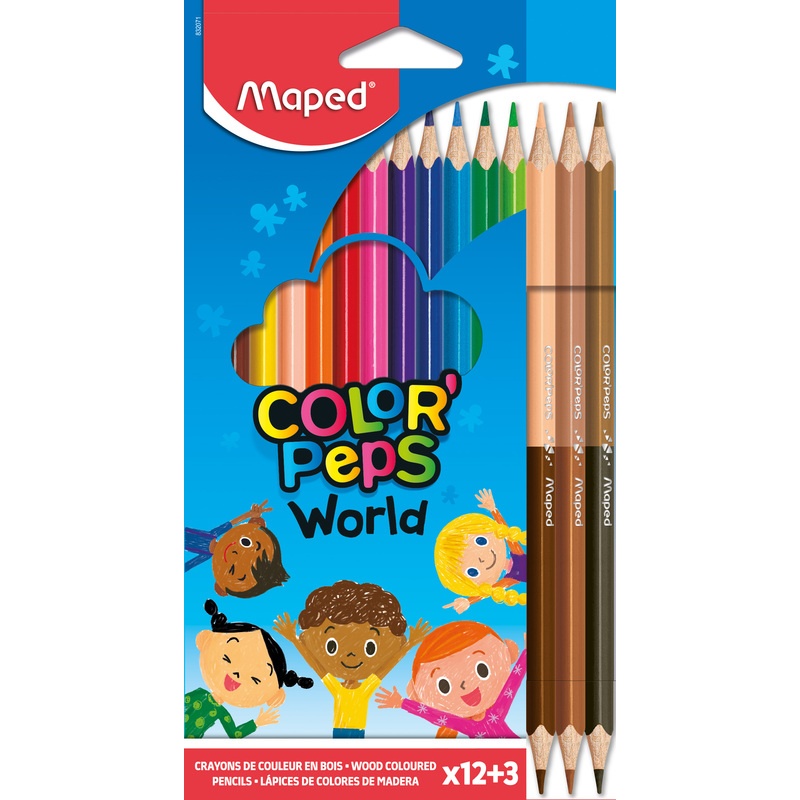 Paquet 12 Crayons de Couleur Color'Peps Mini Strong MAPED