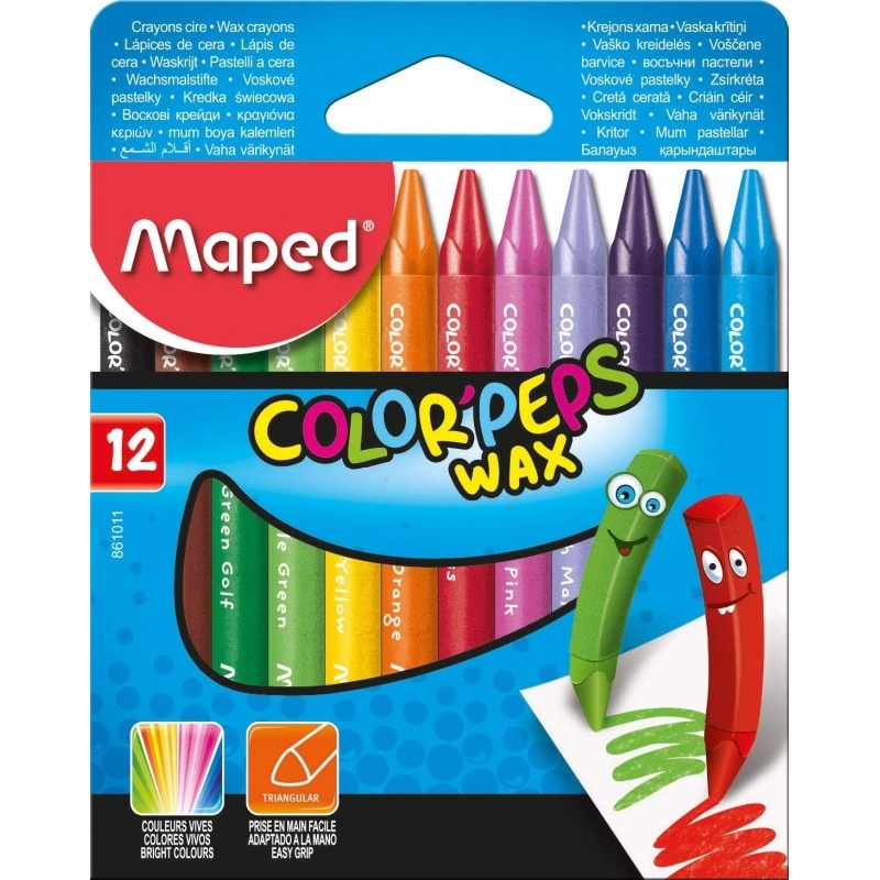 Boite de 12 crayons de couleur à cire BIC Kids