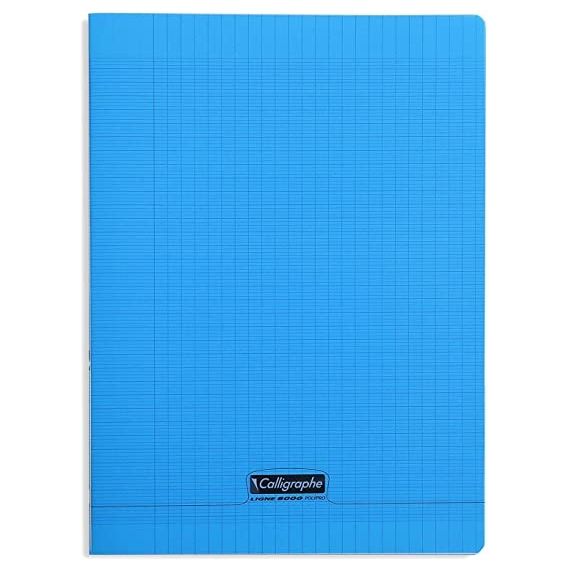 Le Libr'air - Cahier 21x29.7 Couverture Plastique Bleu 96P Grands Carreaux 90G Calligraphe - Tunisie