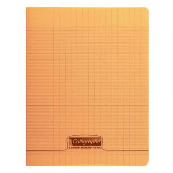 Le Libr'air - Cahier 21x29.7 Couverture Plastique Orange 96P Grands Carreaux 90G Calligraphe - Tunisie