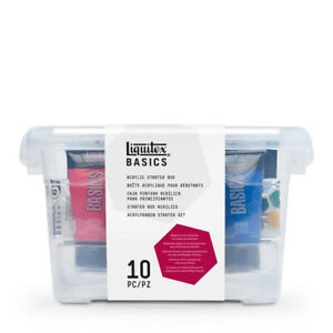 Boîte Basics Acrylic Liquitex débutants 9 tubes 75ml et accessoires Accueil