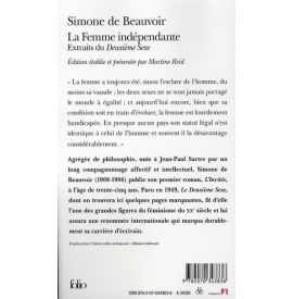 La femme indépendante Simone de Beauvoir