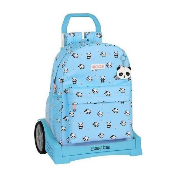 Cartable roulettes Evolution Panda Moos Bleu Clair SAFTA