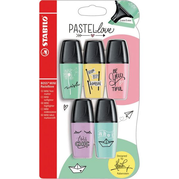 Set Stabilo Boss Mini Pastel Love de 5