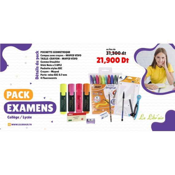 Le Libr'air - Pack Examens Collège / lycée - Tunisie