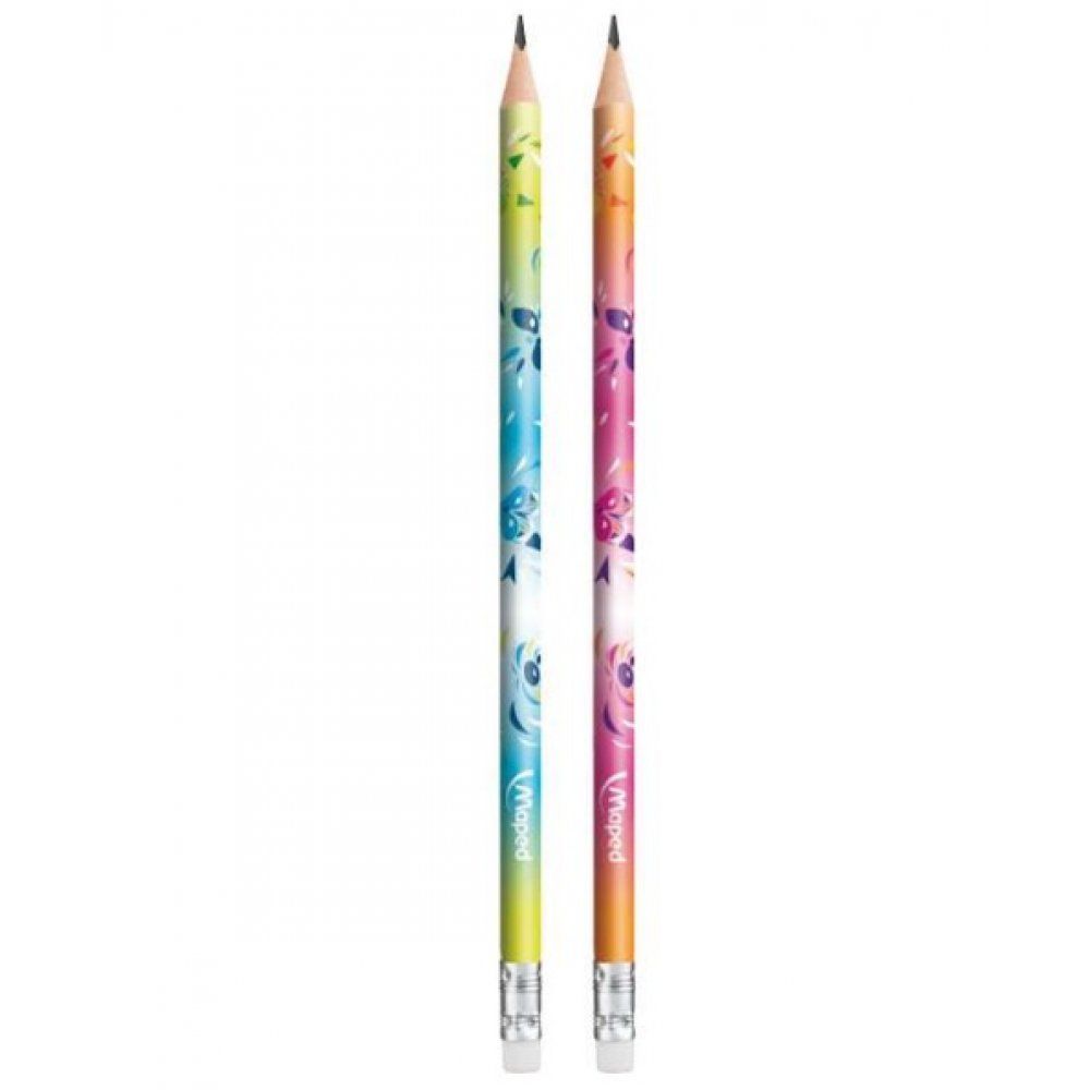 Crayon graphite avec embout gomme MAPED