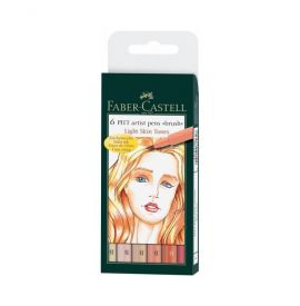 Pochette 6 feutres Pitt Couleurs chair - Faber Castell