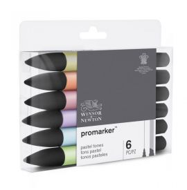 Le Libr'air - Set de 6 Feutres Promarker Tons Pastels - Winsor&Newton - Tunisie