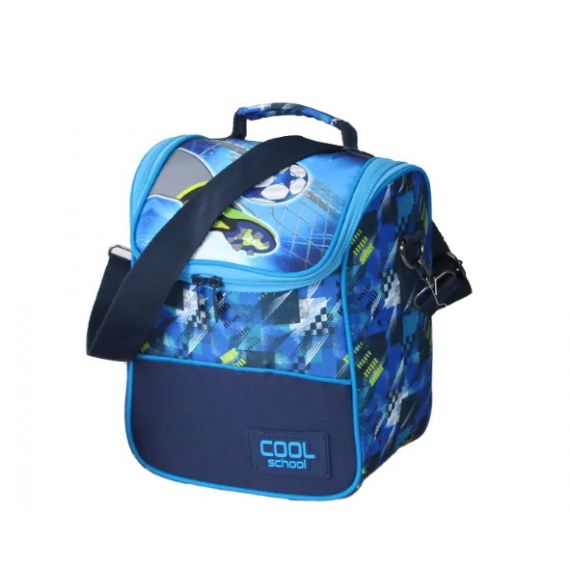 Trousse Scolaire Rond COOL SCHOOL Football Pour Garçon - Bleu